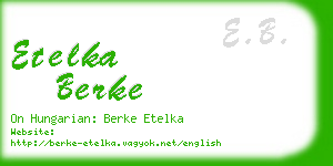 etelka berke business card